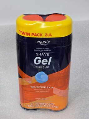 Equate Shave Gel Twin Pack With Aloe Sensitive Skin 2 Pack 7 Oz Each